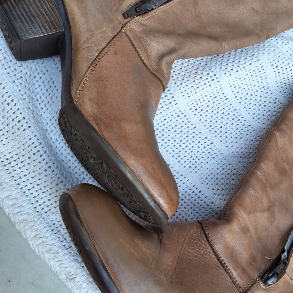 Eric Michael's Handcrafted leather boots 6.5- 7/37 - Picture 12 of 16